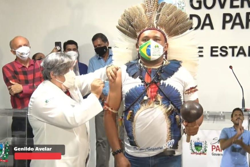 Índio Potiguar do município de Marcação é o segundo vacinado contra Covid-19 na Paraíba